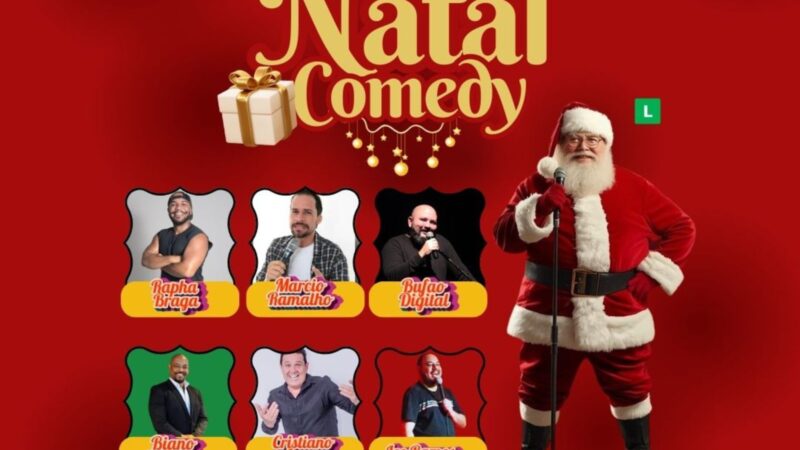 Natal Comedy chega à 3ª edição unindo humor, solidariedade e acesso à cultura no Teatro Del ArtEspetáculo acontece no dia 21 de dezembro, às 17h, na Barra da Tijuca, com elenco de humoristas e arrecadação solidária de brinquedos e leite em pó.