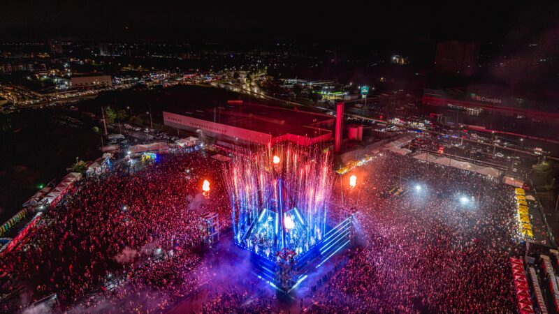 Em noite histórica no Piauí, Alok leva música eletrônica e espetáculo de drones ao céu de Teresina.