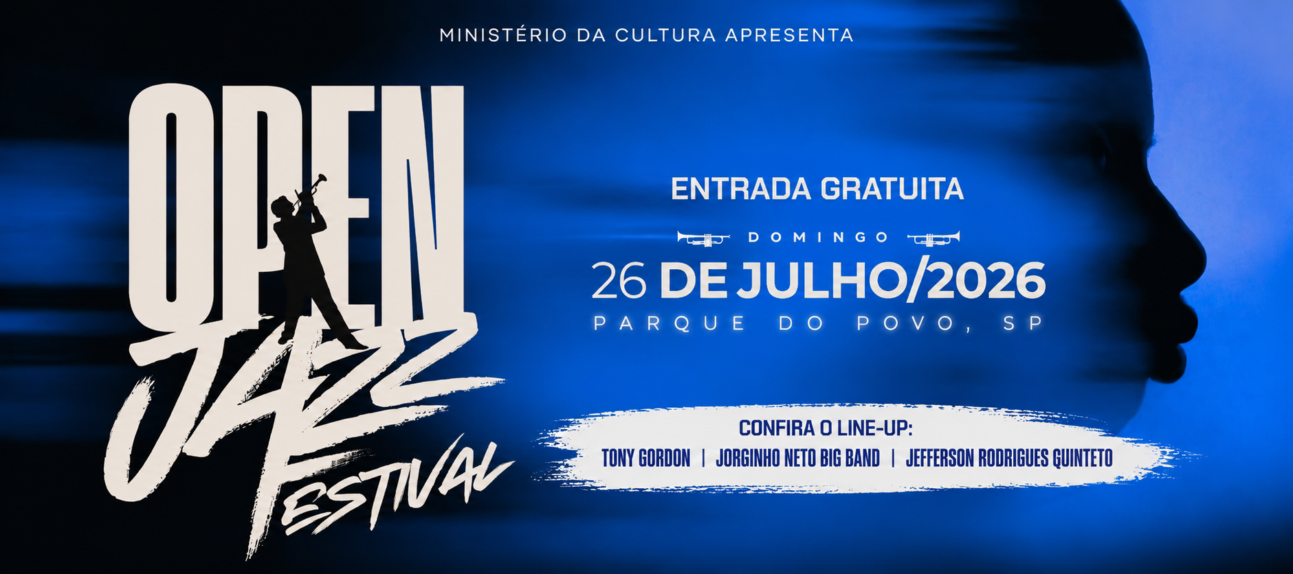 Open Jazz leva música e animação para o Parque do Povo no dia 26 de julho.
